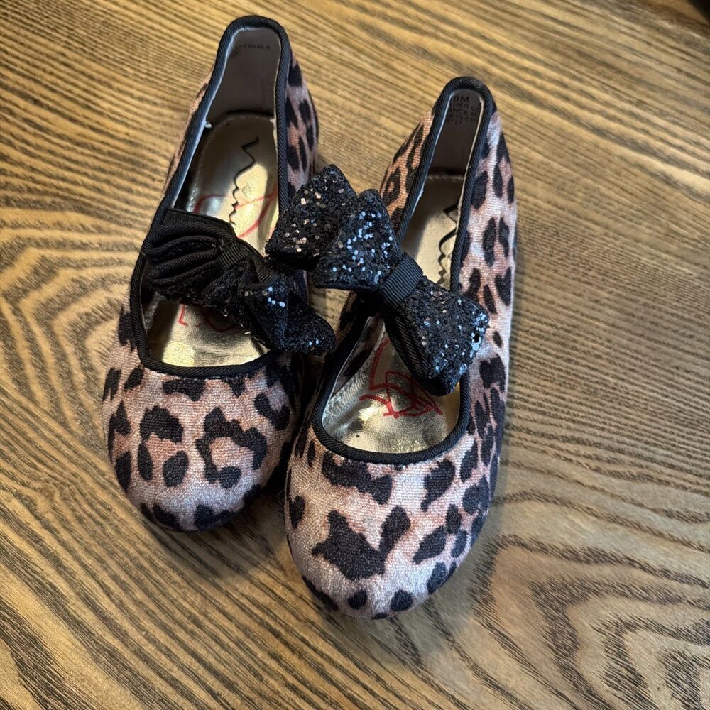 Nina Little Girls Leopard Print Flats Size 8